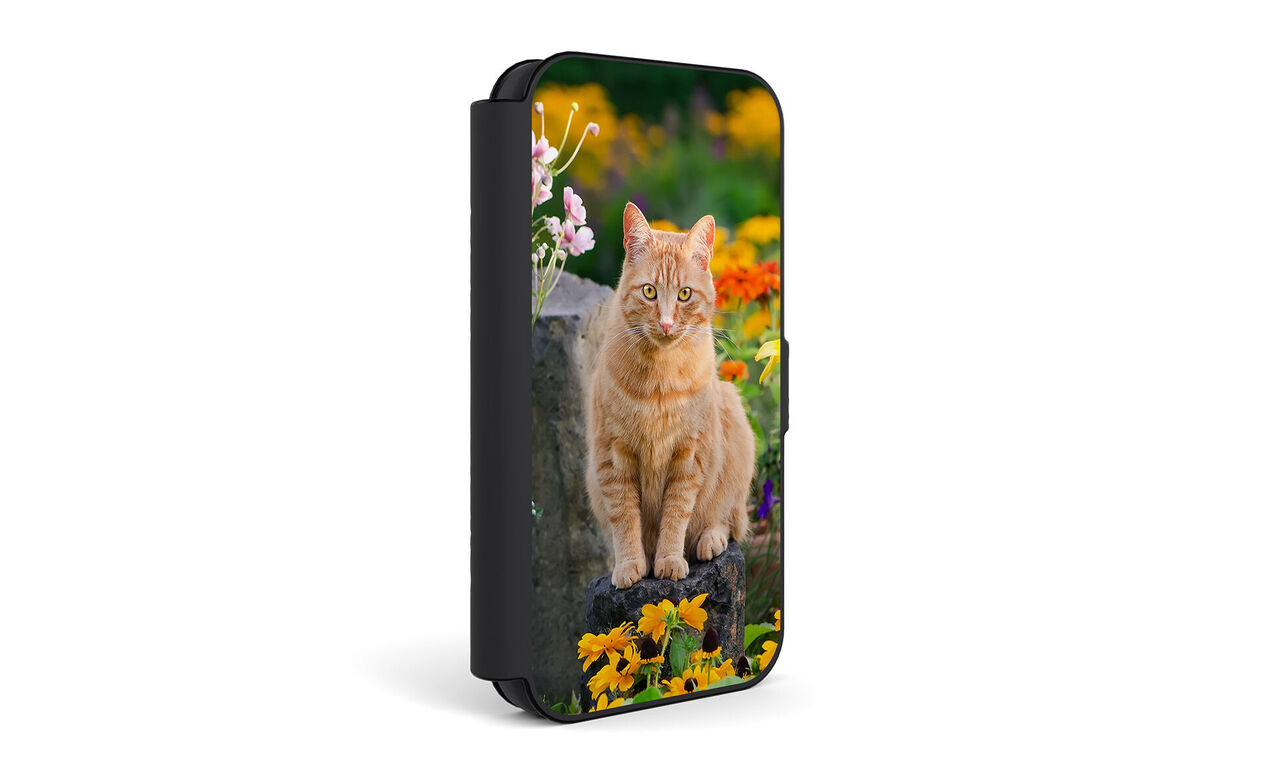 Funda personalizada móvil polipiel apertura lateral